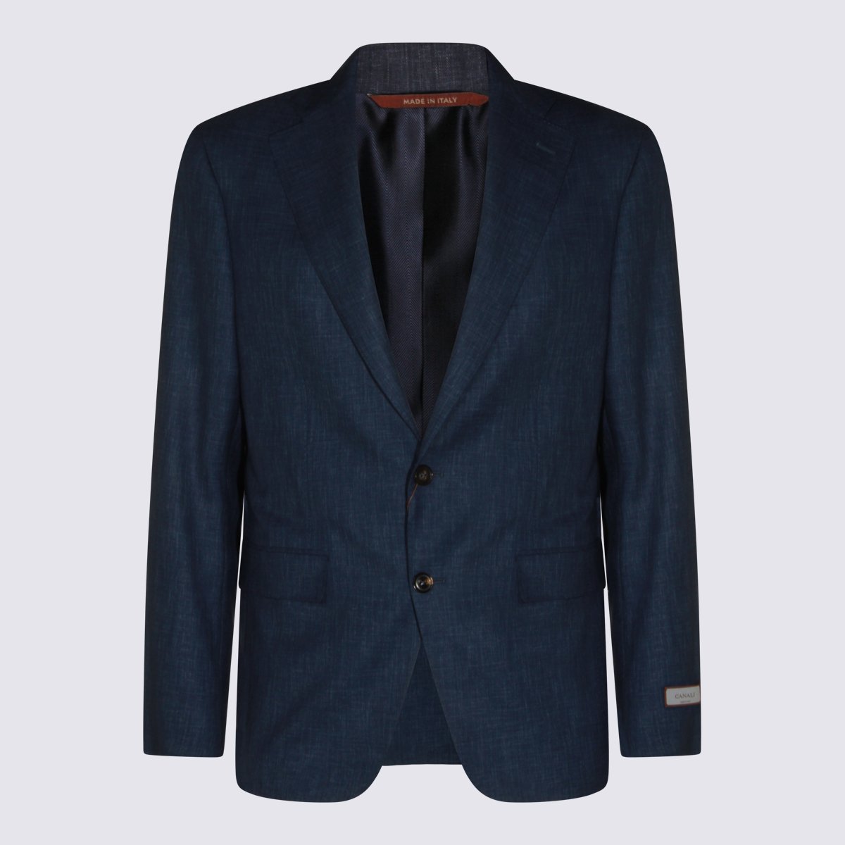 Canali Tailored Two-Piece Suit with Notch Lapel Blauw