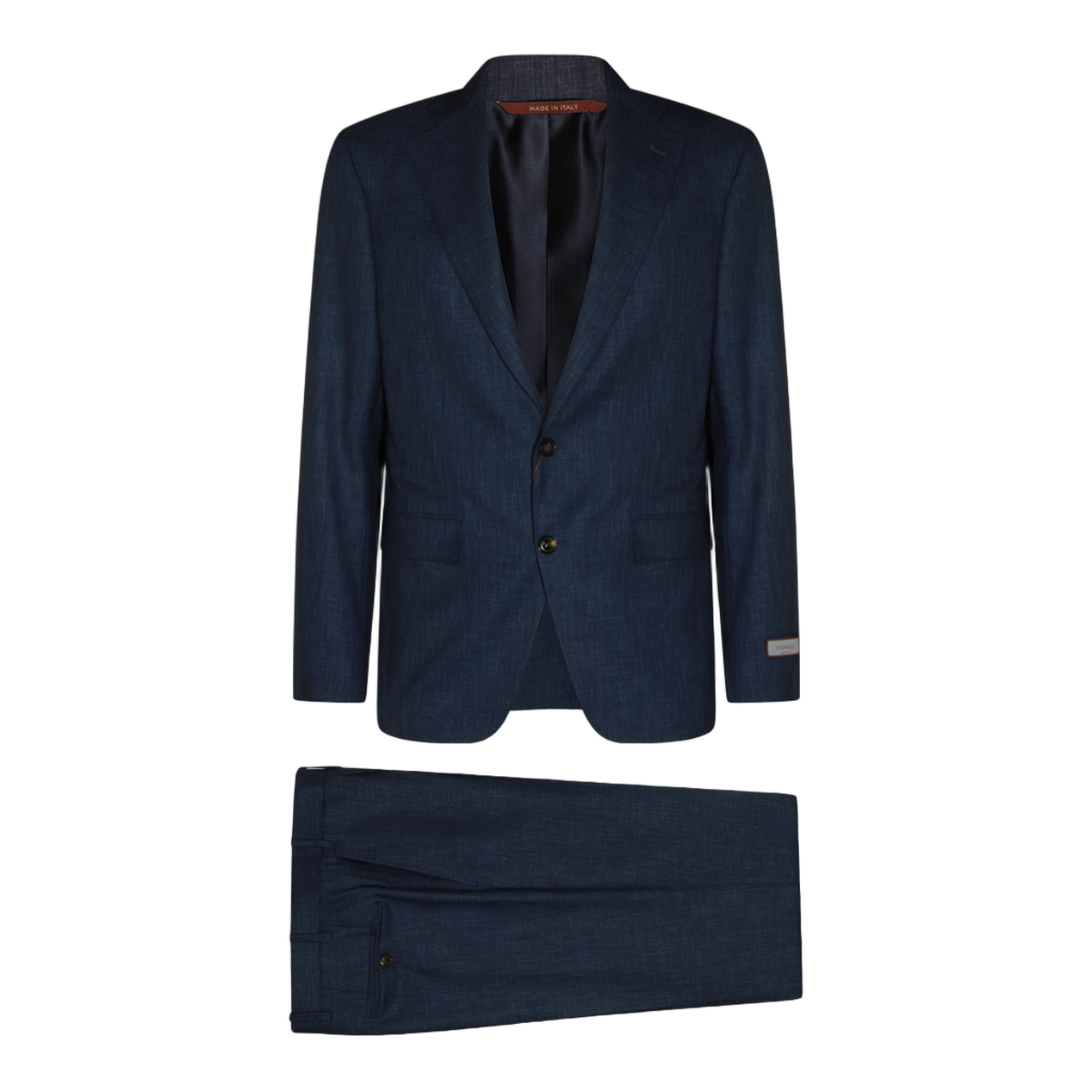 Canali Tailored Two-Piece Suit with Notch Lapel Blauw