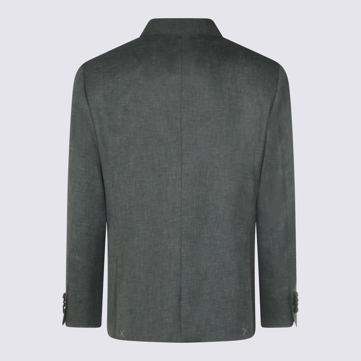 Canali Double-Breasted Suit Jacket Grijs