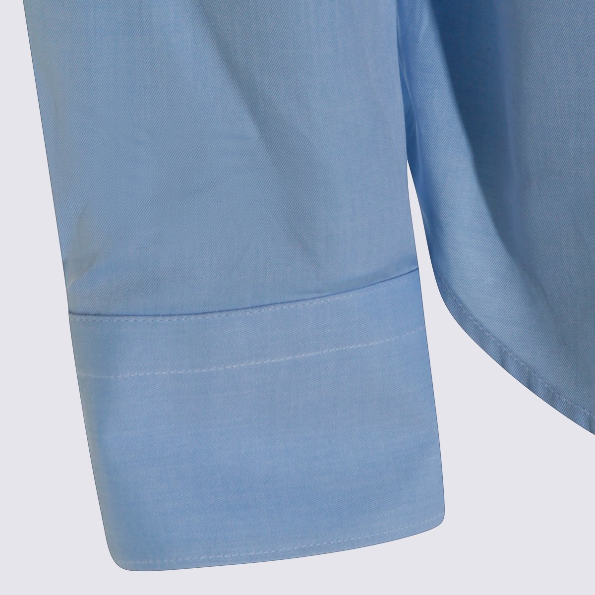 Canali Pointed Collar Long-Sleeve Dress Shirt with Button-Down Front Blauw