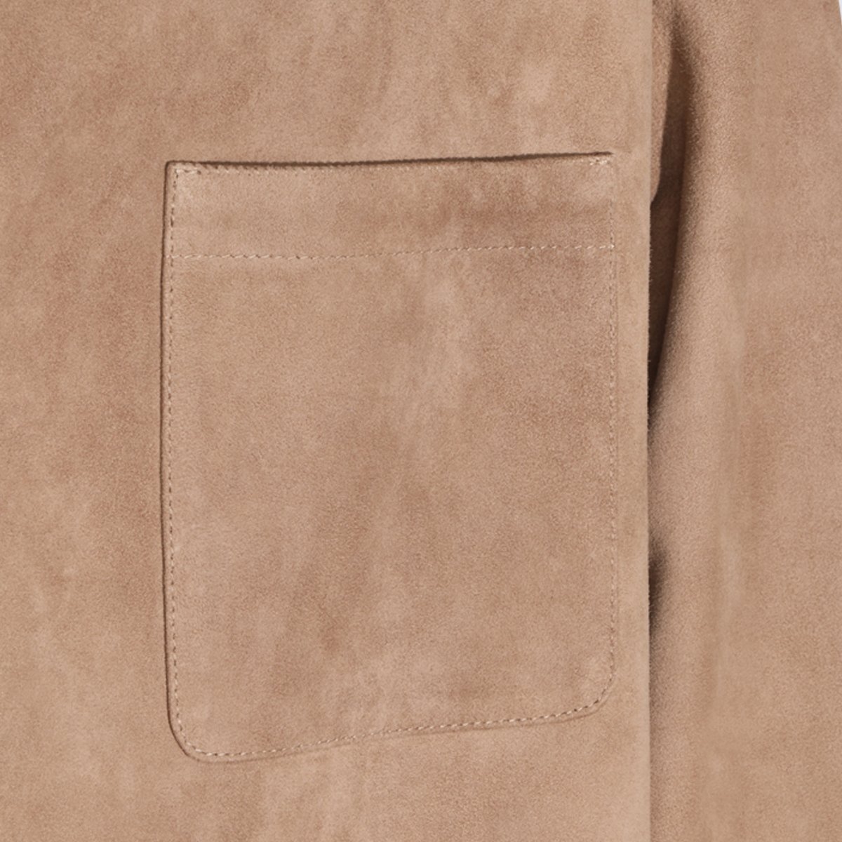 Canali Smooth Suede-Like Beige Jacket With Classic Collar And Concealed Button Placket Roze