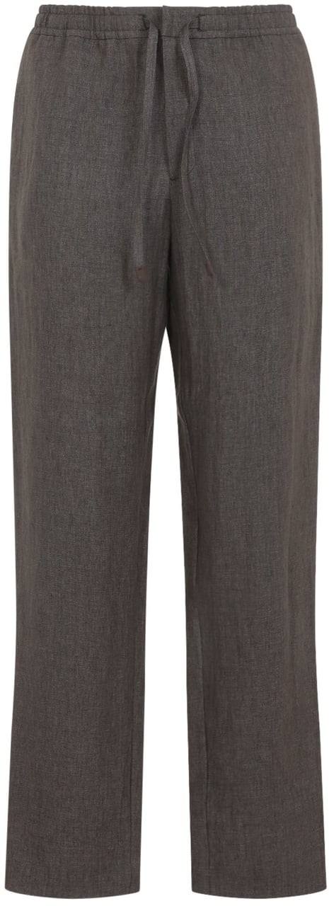 Canali Drawstring Linen Pants Divers