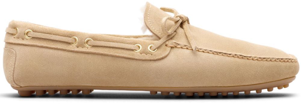 Car Shoe Flat Shoes Beige Beige