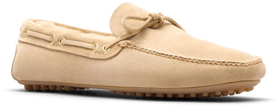 Car Shoe Flat Shoes Beige Beige