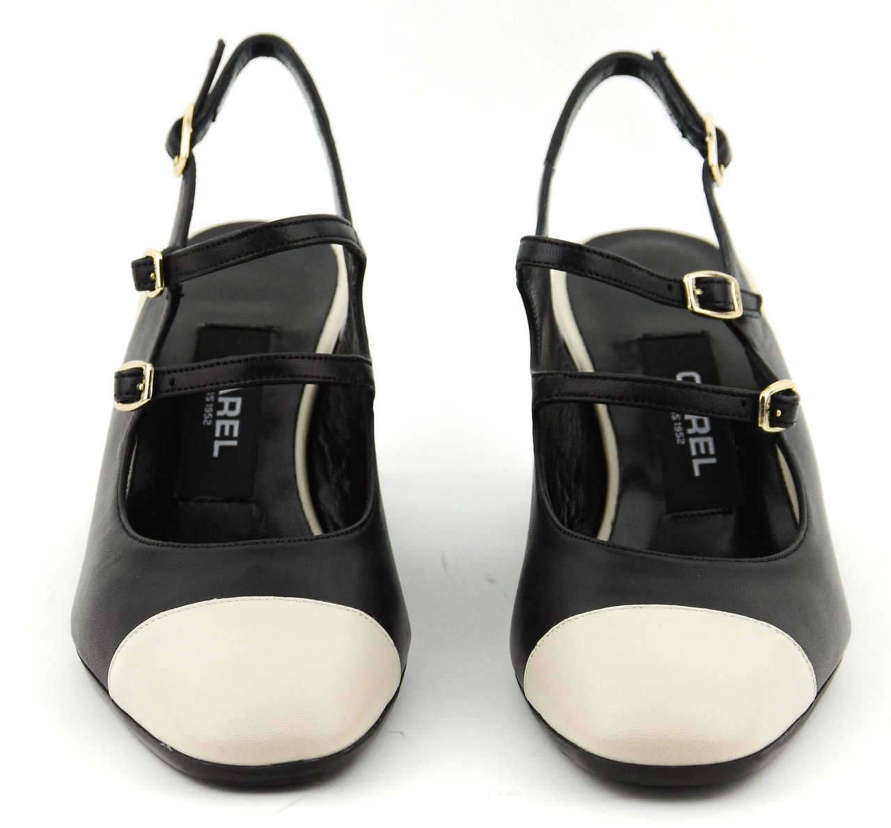 Carel Papaya Pump Black Beige Zwart