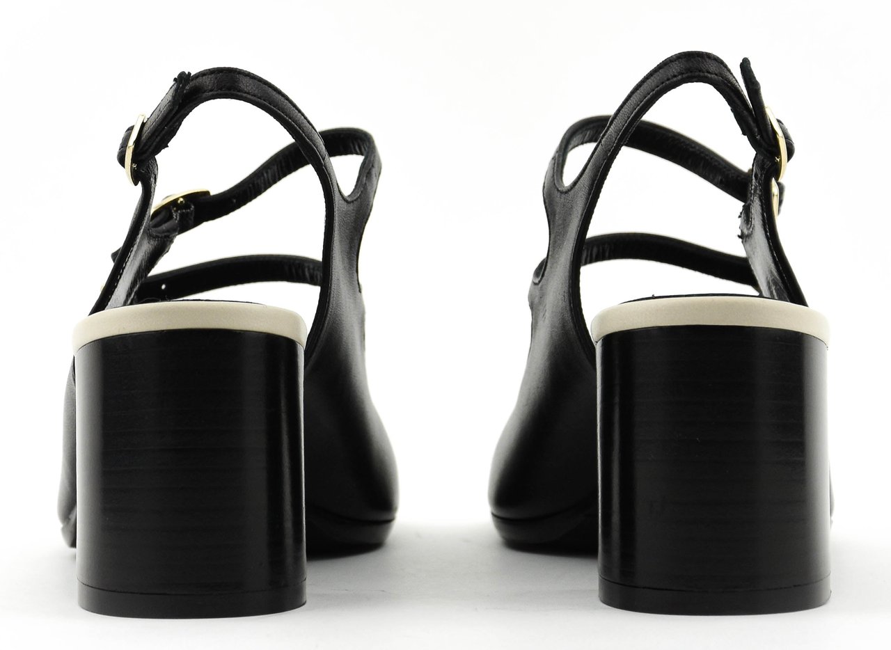 Carel Papaya Pump Black Beige Zwart