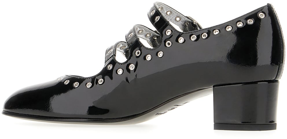 Carel Black leather Camden pumps Zwart