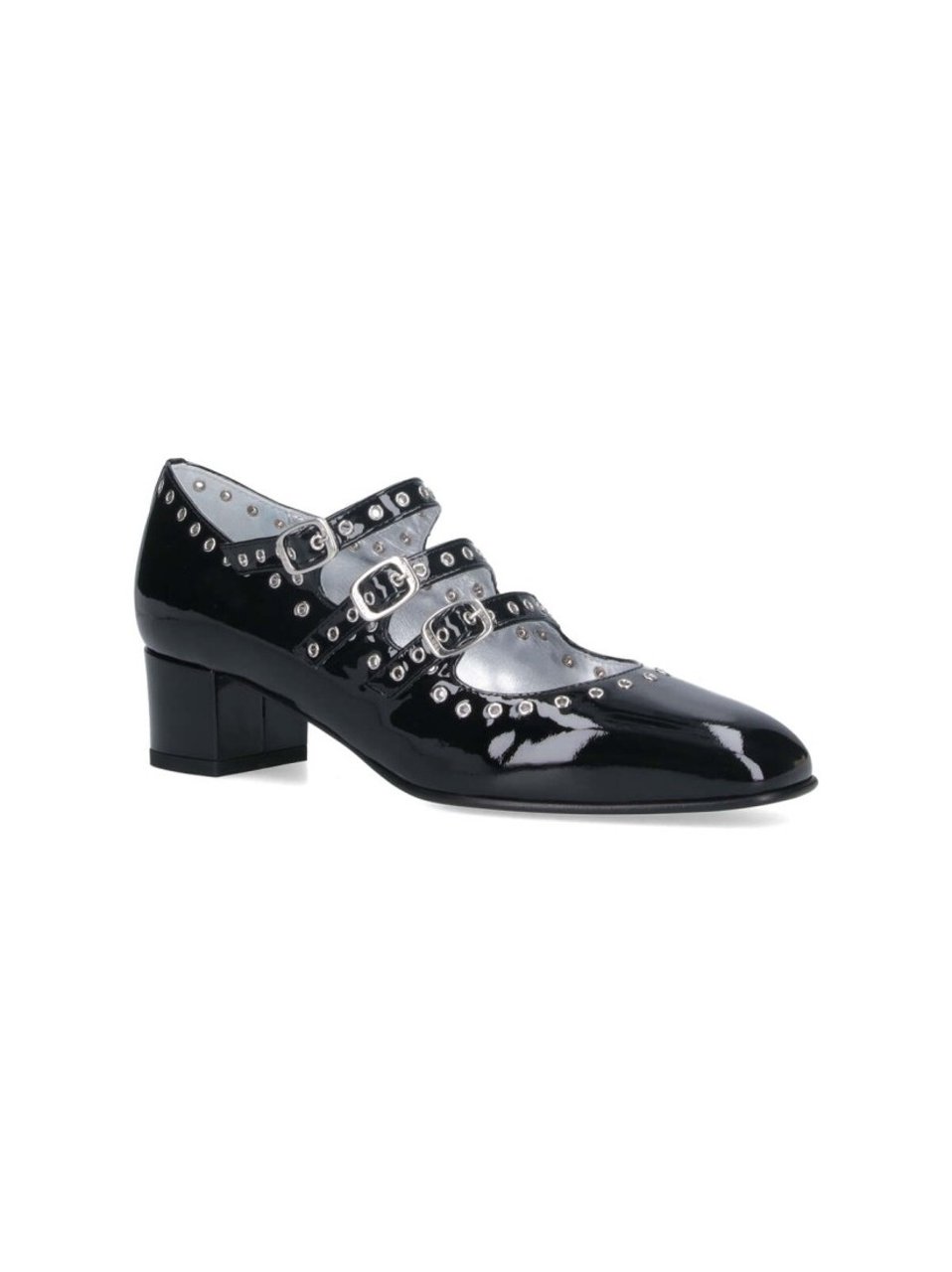 Carel Mary Jane "Camden" Pumps In Black Patent Leather Zwart