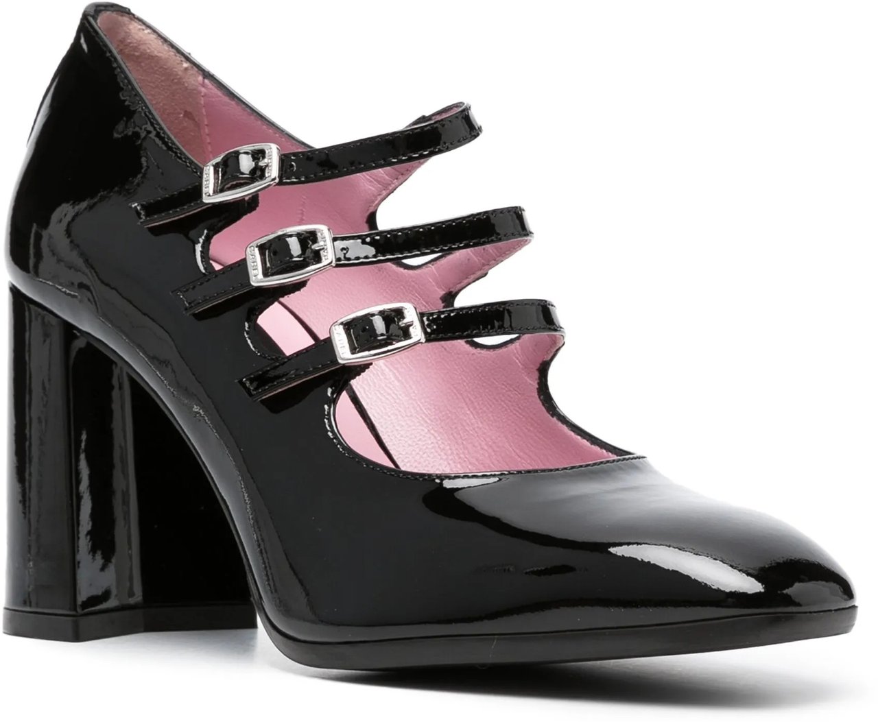 Carel Paris Keel Pointed Toe Patent Leather Pumps Zwart