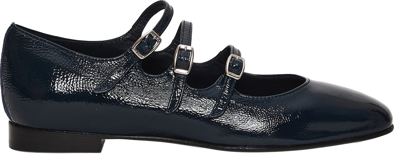 Carel Paris Mary Jane Vernice Blu Tacco 20 Mm Blauw