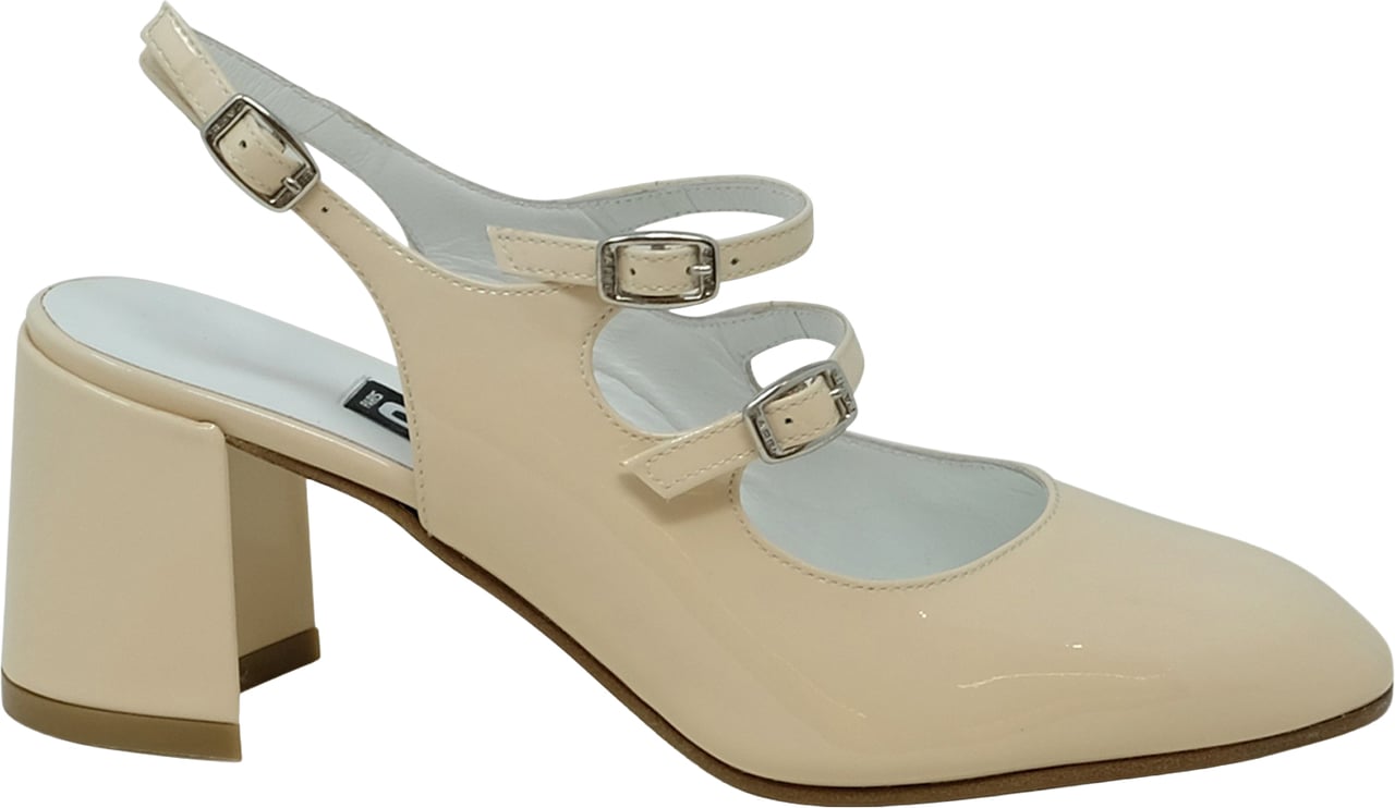 Carel Paris CAREL PARIS BANANA 003030 BEIGE PATENT  LEATHER BALLET PUMPS Beige