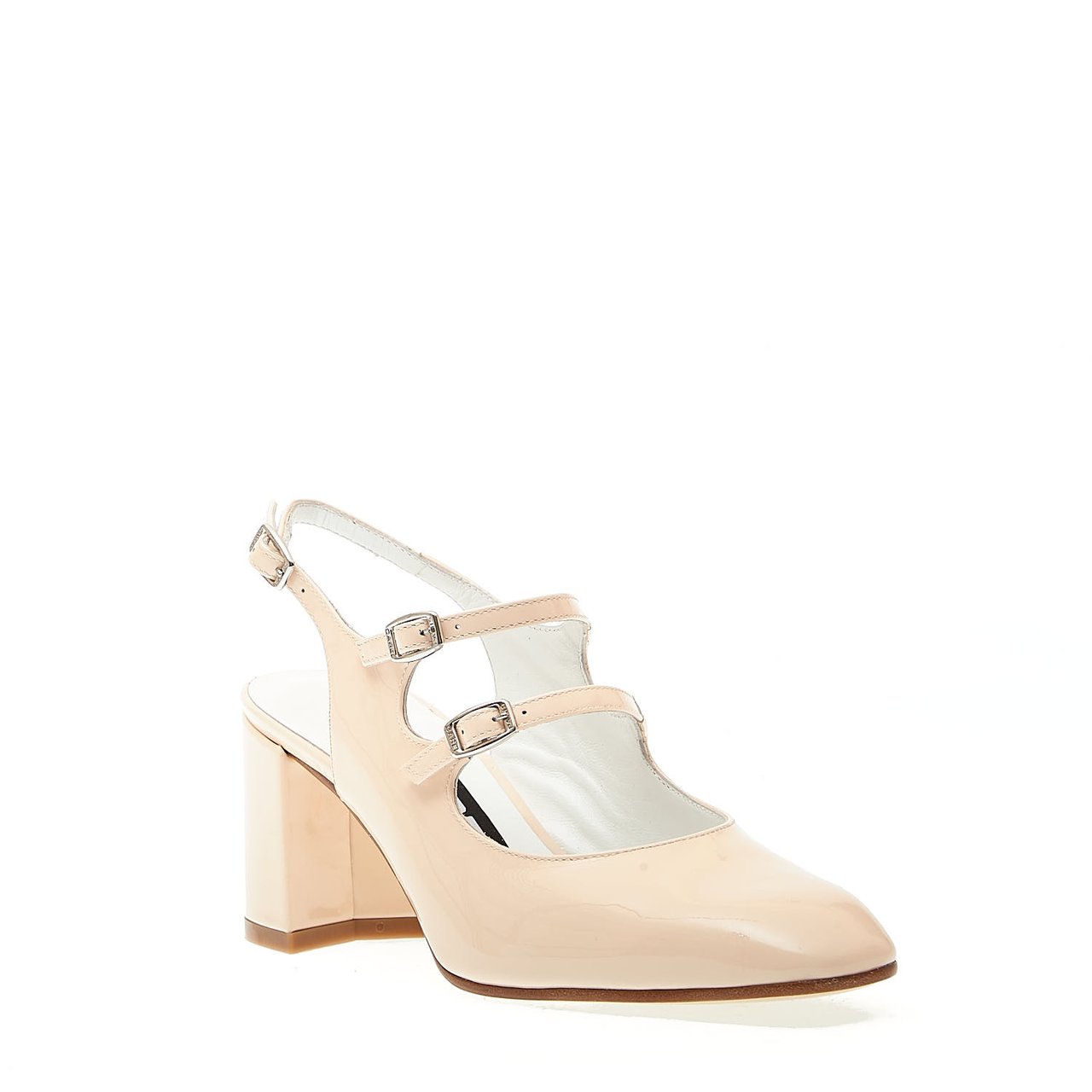 Carel Paris Slingback Tacco 70 Mm Vernice Beige Beige