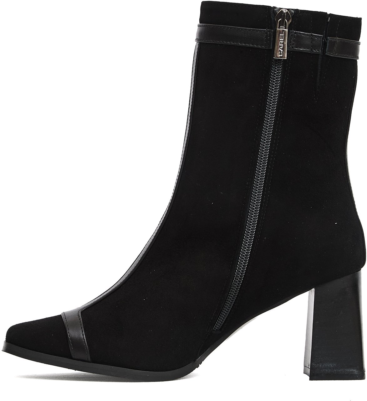 Carel Paris Stivaletto Camoscio Nero Tacco 80 Mm Zwart