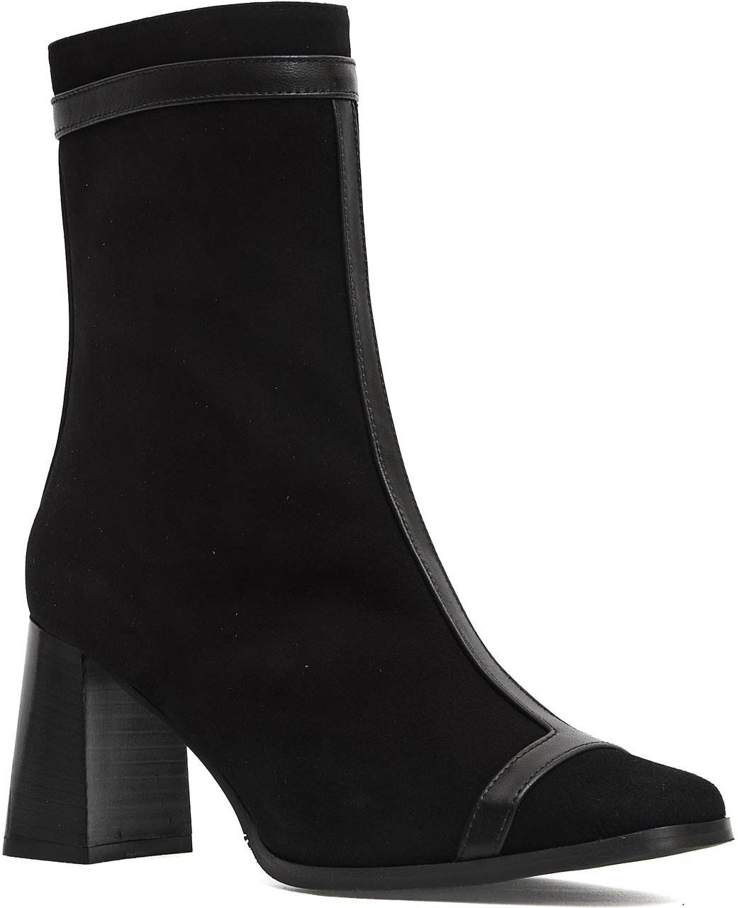 Carel Paris Stivaletto Camoscio Nero Tacco 80 Mm Zwart