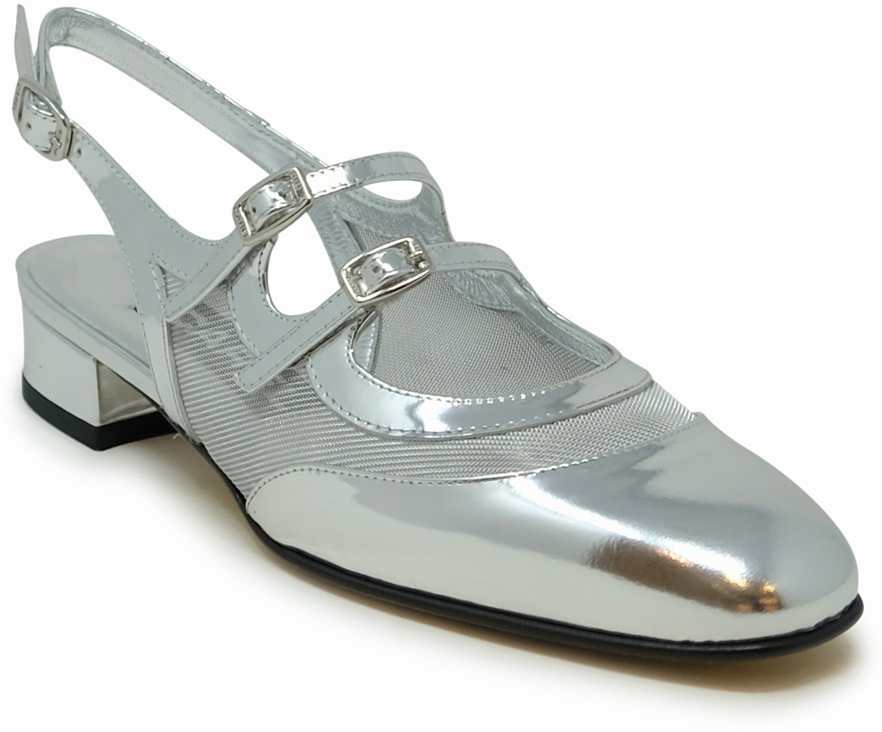 Carel Paris CAREL PARIS PECHENIGHT 331957 SILVER LEATHER BALLET PUMPS Zilver