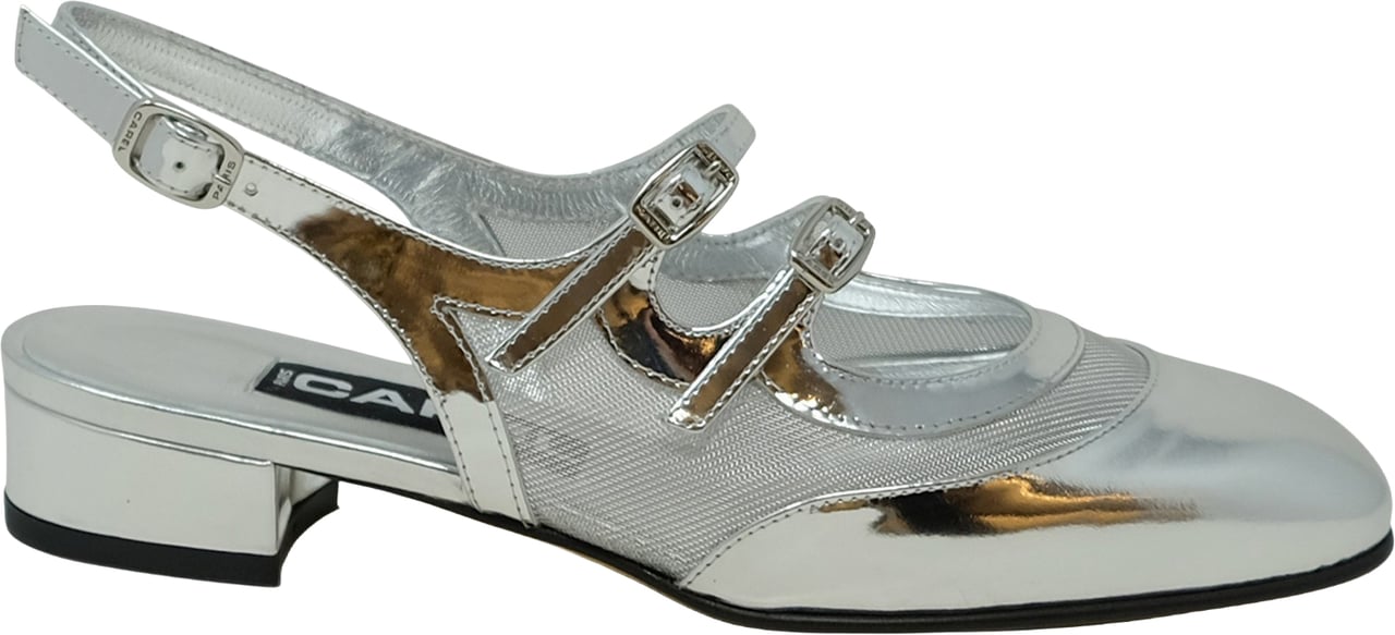 Carel Paris CAREL PARIS PECHENIGHT 331957 SILVER LEATHER BALLET PUMPS Zilver