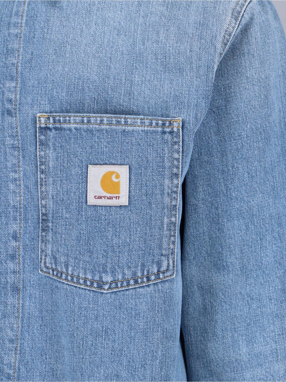 Carhartt Light Blue Warren Chore Denim Jacket Blauw