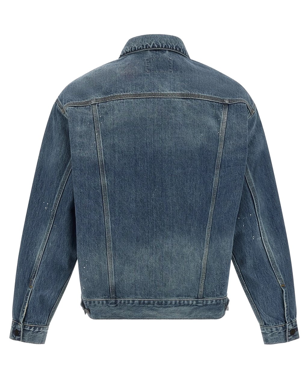 Carhartt Blue Helston Destroy Wash Denim Jacket Grijs