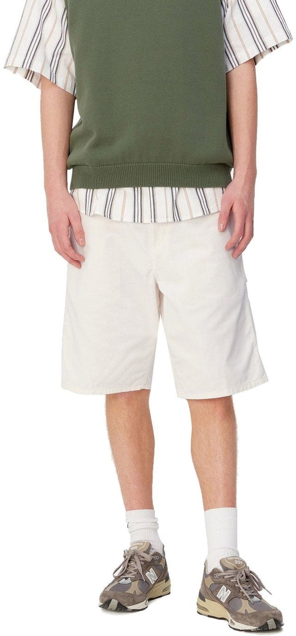 Carhartt CARHARTT WIP SINGLE KNEE OFF-WHITE BERMUDA SHORTS Wit