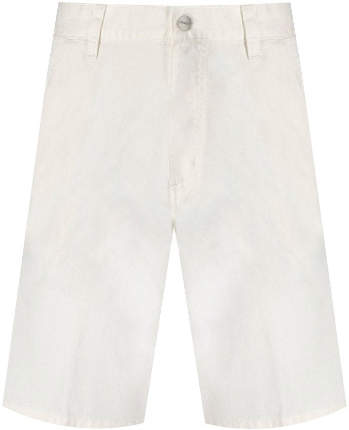 Carhartt CARHARTT WIP SINGLE KNEE OFF-WHITE BERMUDA SHORTS Wit