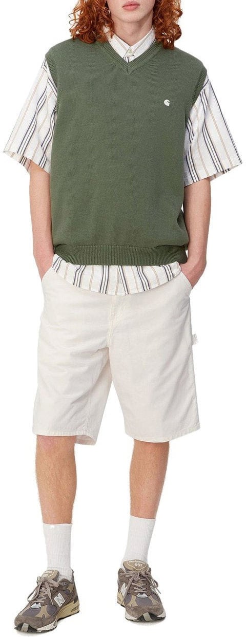 Carhartt CARHARTT WIP SINGLE KNEE OFF-WHITE BERMUDA SHORTS Wit