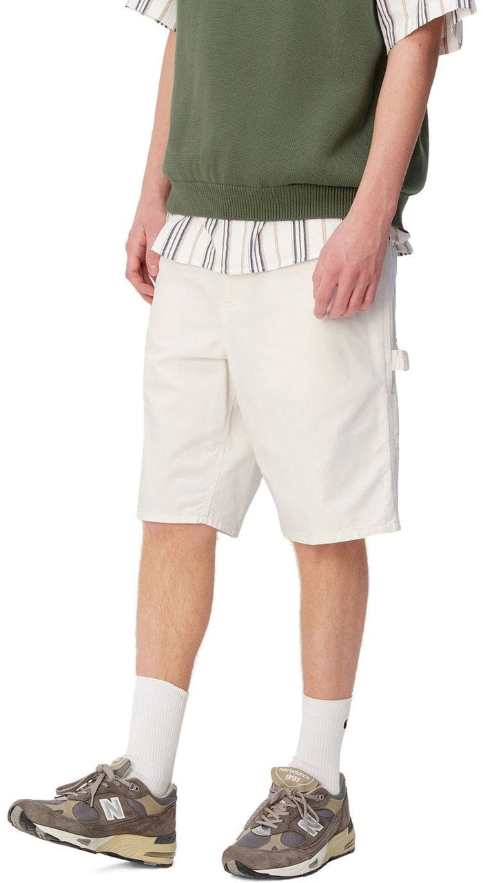 Carhartt CARHARTT WIP SINGLE KNEE OFF-WHITE BERMUDA SHORTS Wit