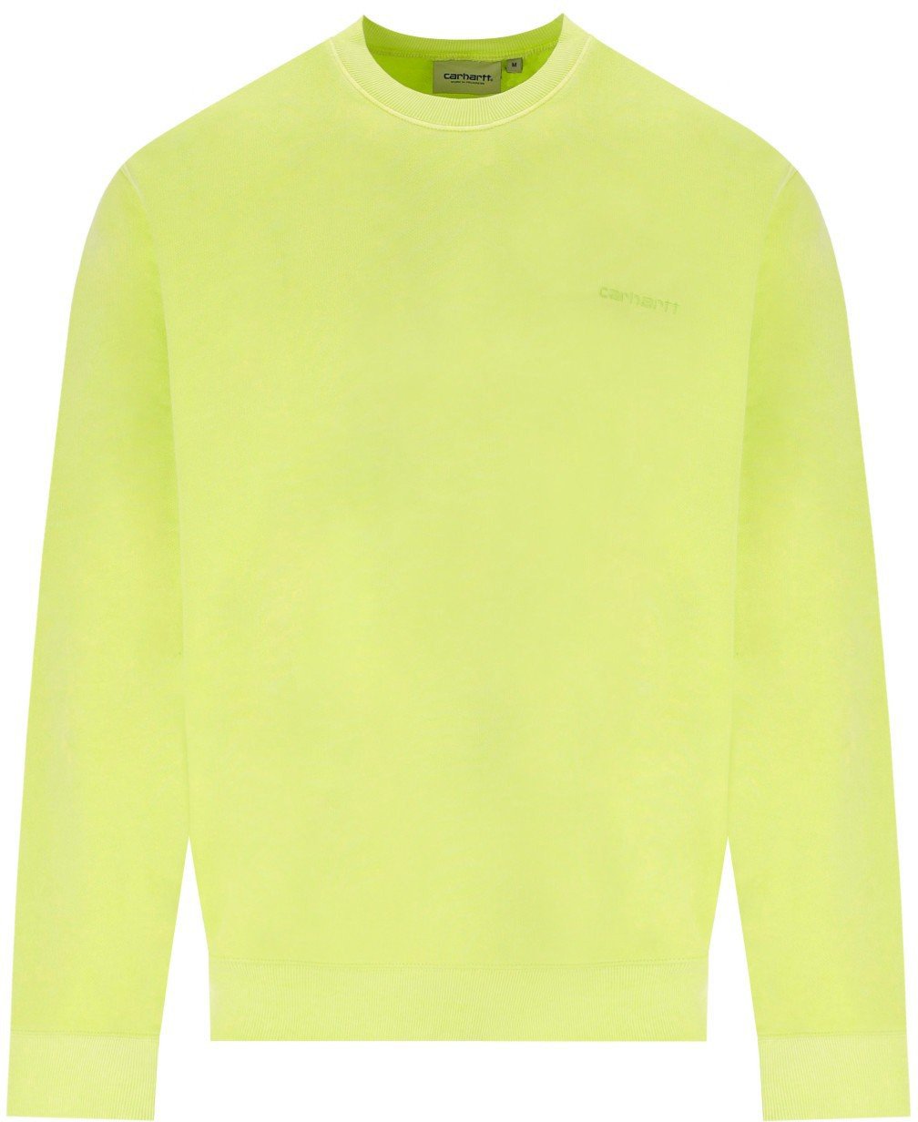 Carhartt CARHARTT WIP DUSTER SCRIPT ARCTIC LIME SWEATSHIRT Geel