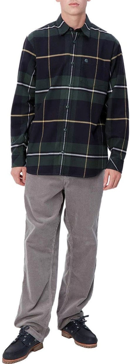 Carhartt CARHARTT WIP L/S GARNETT CHECK SYCAMORE TREE SHIRT Groen