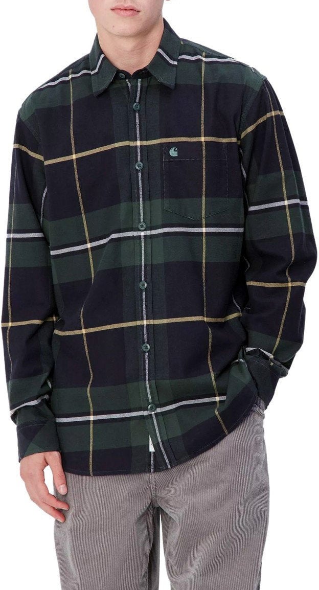 Carhartt CARHARTT WIP L/S GARNETT CHECK SYCAMORE TREE SHIRT Groen