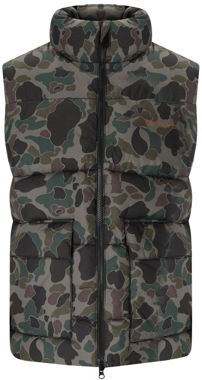 Carhartt CARHARTT WIP SPRINGFIELD CAMO DUCK GREY VEST Grijs