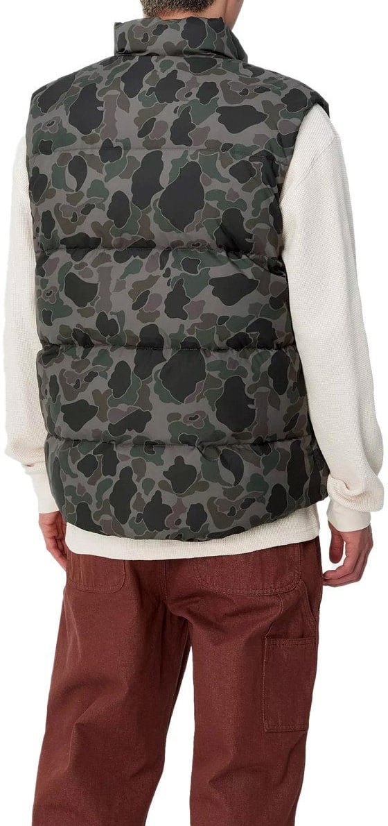 Carhartt CARHARTT WIP SPRINGFIELD CAMO DUCK GREY VEST Grijs