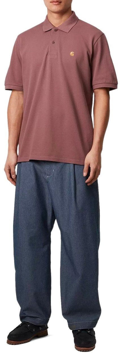Carhartt CARHARTT WIP S/S CHASE DUSKY POLO SHIRT Roze