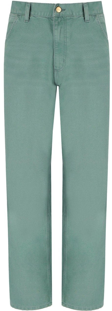 Carhartt CARHARTT WIP SINGLE KNEE SILVER PINE TROUSER Groen