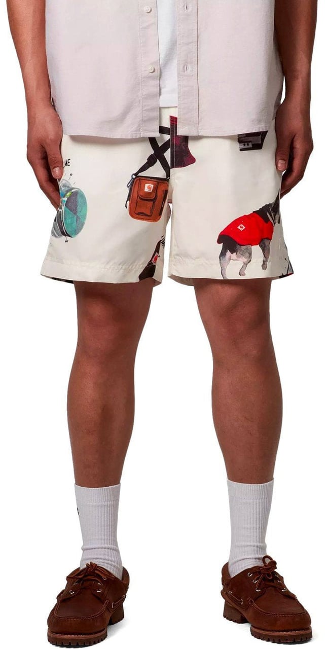 Carhartt CARHARTT WIP SLATER JACOB ROCHESTER WAX SWIM TRUNKS Wit