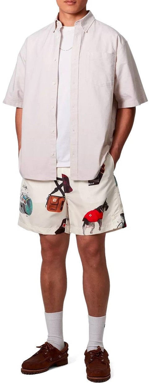 Carhartt CARHARTT WIP SLATER JACOB ROCHESTER WAX SWIM TRUNKS Wit