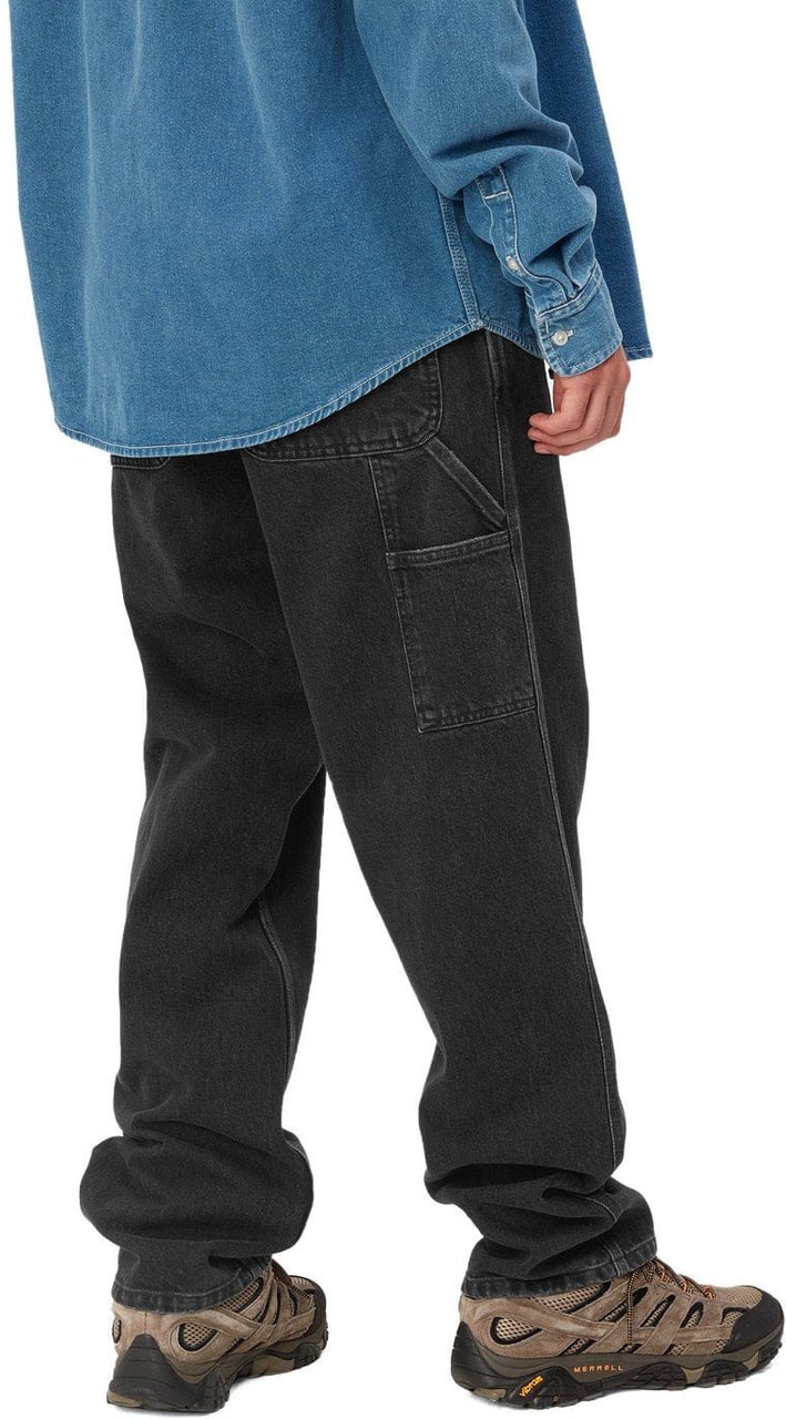 Carhartt CARHARTT WIP SINGLE KNEE STONE WASHED JEANS Zwart