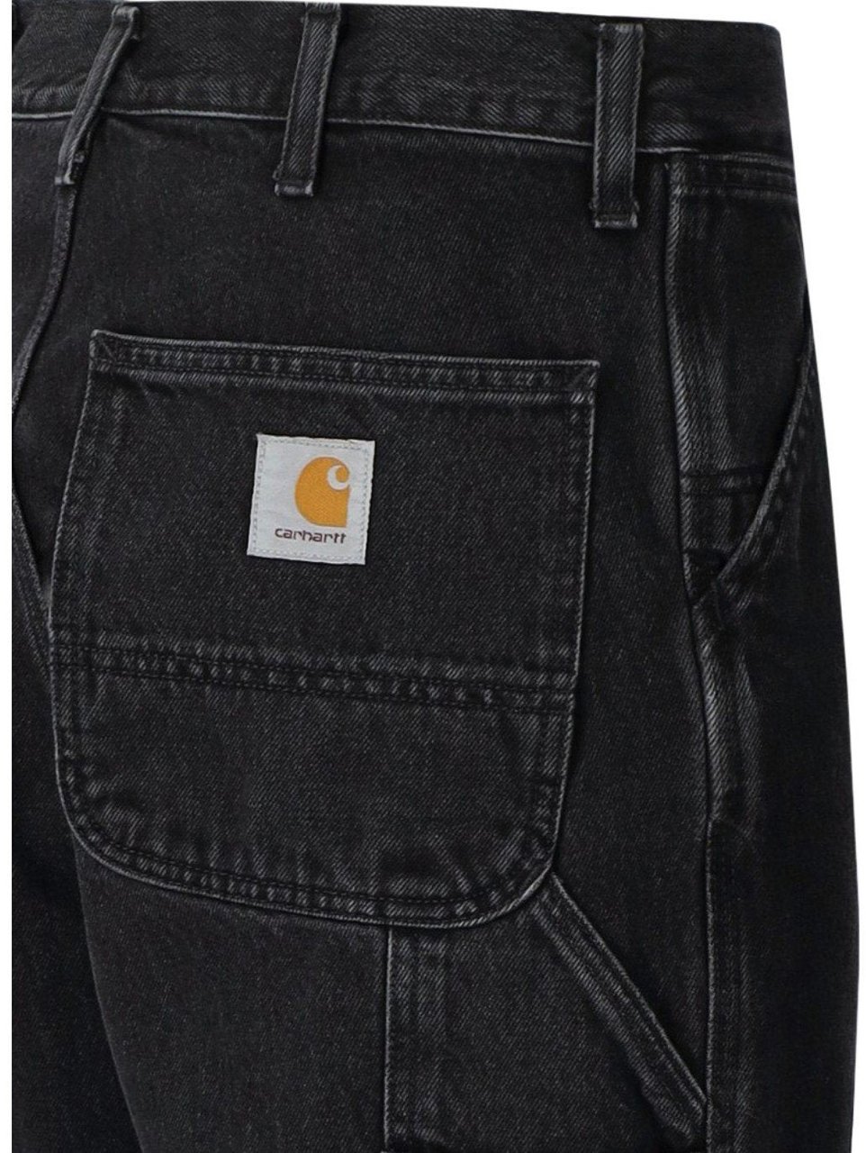 Carhartt CARHARTT WIP SINGLE KNEE STONE WASHED JEANS Zwart