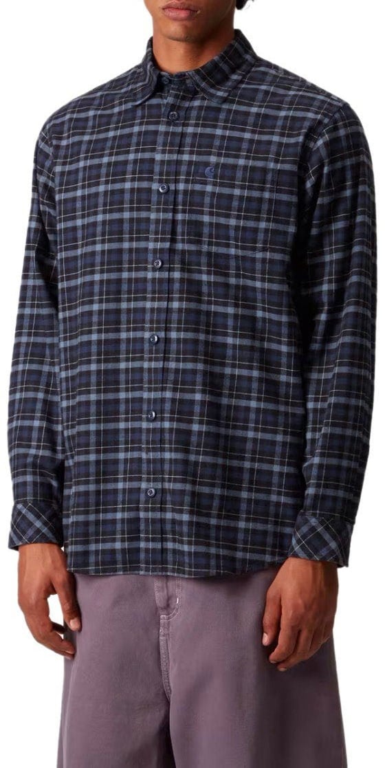 Carhartt CARHARTT WIP L/S WIDMARK CHECK SHIRT Blauw