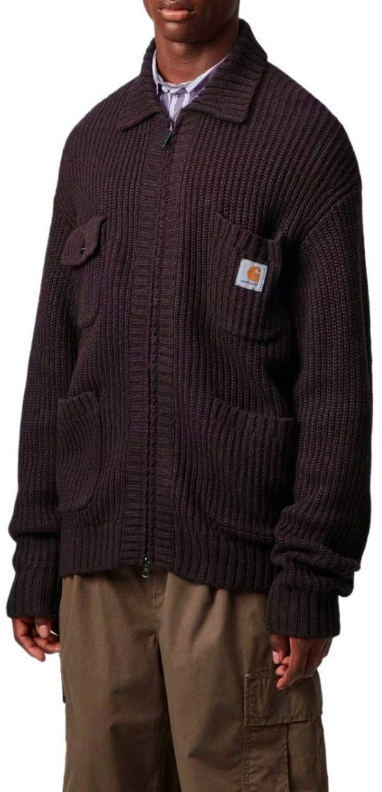 Carhartt CARHARTT WIP CHORE PALISANDER CARDIGAN Bruin