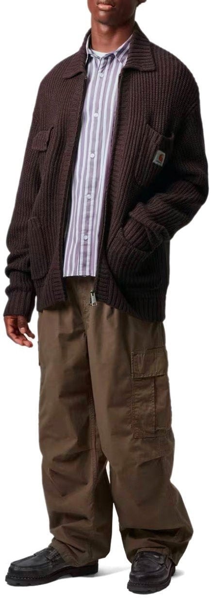 Carhartt CARHARTT WIP CHORE PALISANDER CARDIGAN Bruin