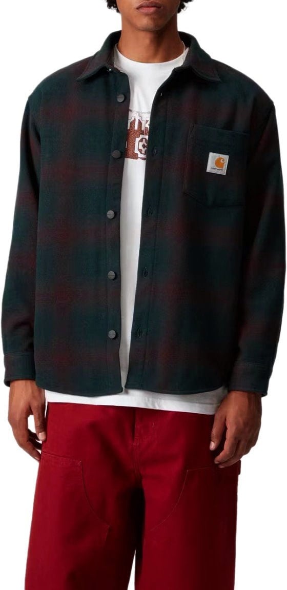Carhartt CARHARTT WIP BRENNAN CHECK TEAL SHIRT JACKET Groen