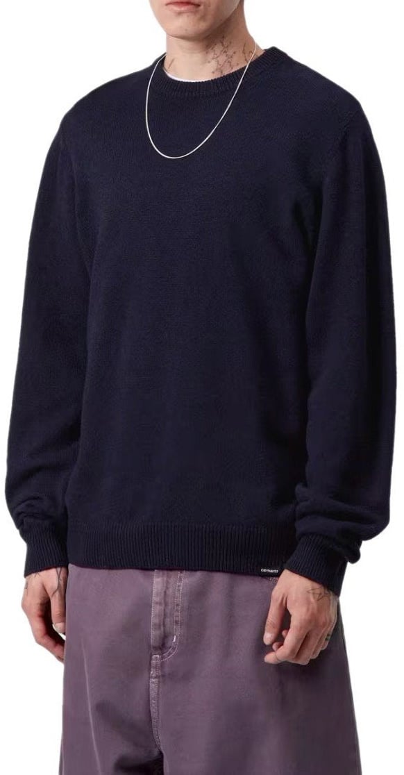 Carhartt CARHARTT WIP ALTEN DEEP NIGHT CREWNECK SWEATER Blauw