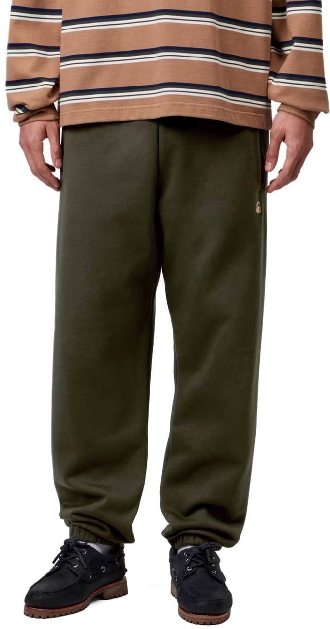Carhartt CARHARTT WIP CHASE OLIVE SWEATPANTS Groen