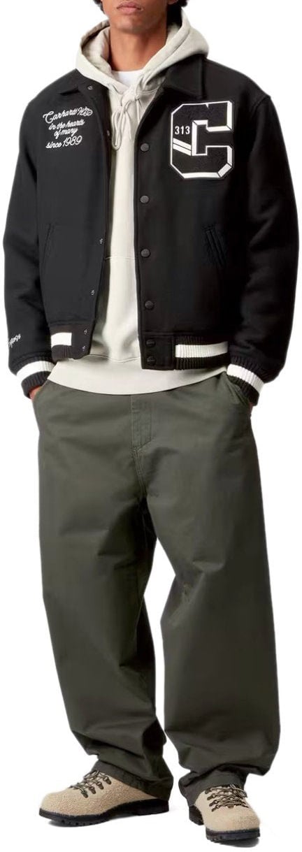 Carhartt CARHARTT WIP WORLD CLASS VARSITY JACKET Zwart