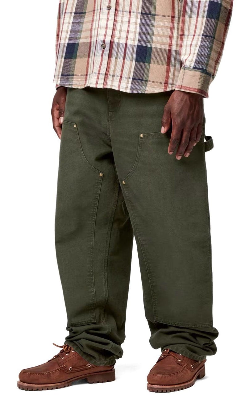 Carhartt CARHARTT WIP DOUBLE KNEE OLIVE PANTS Groen