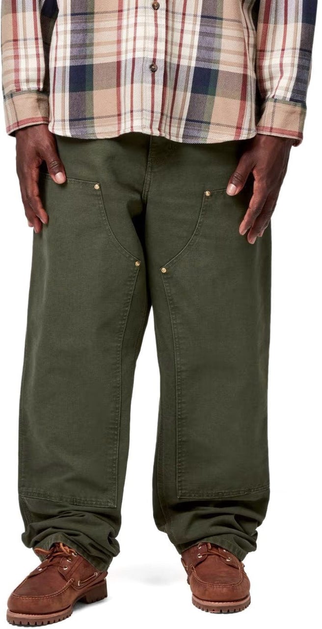 Carhartt CARHARTT WIP DOUBLE KNEE OLIVE PANTS Groen
