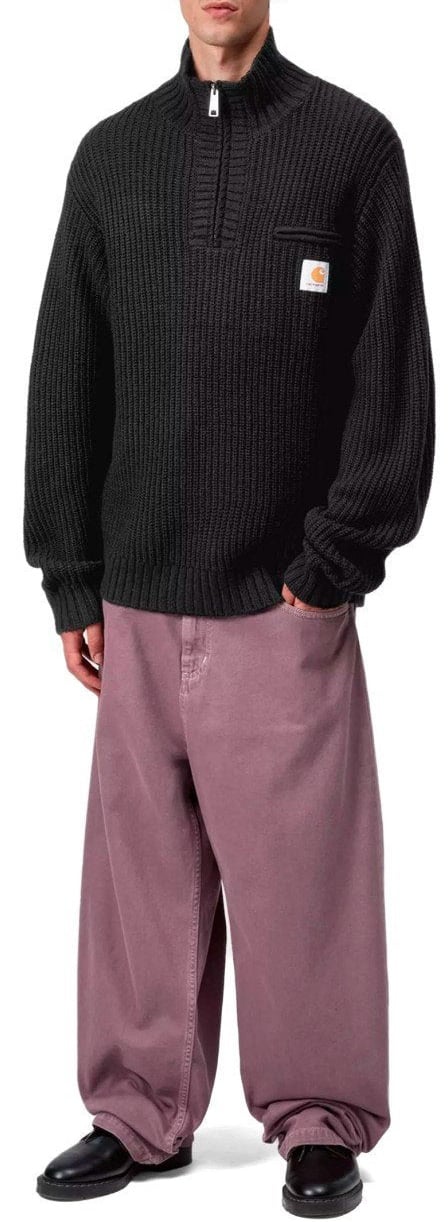 Carhartt CARHARTT WIP DETROIT HALF ZIP SWEATER Zwart