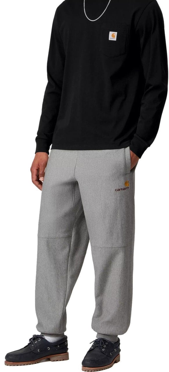 Carhartt CARHARTT WIP AMERICAN SCRIPT GREY SWEATPANTS Grijs