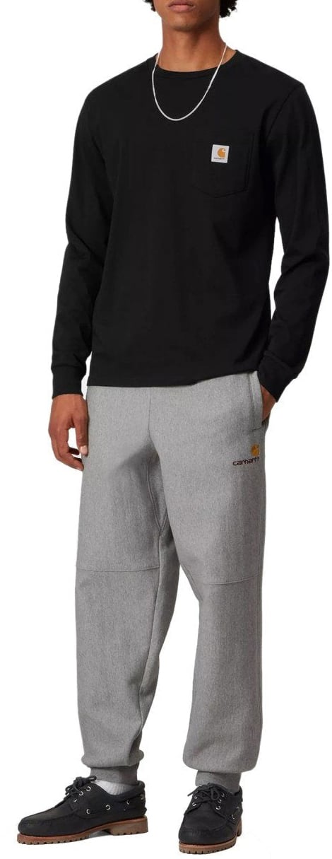 Carhartt CARHARTT WIP AMERICAN SCRIPT GREY SWEATPANTS Grijs