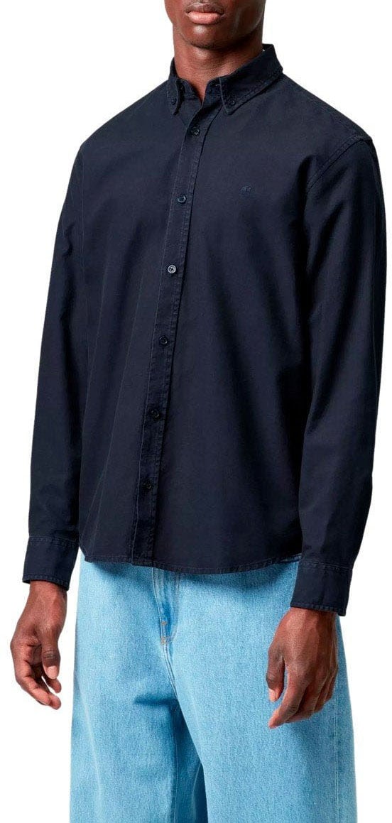 Carhartt CARHARTT WIP L/S BOLTON DARK NAVY SHIRT Blauw